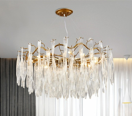 Sala europeia moderna da casa de campo de Crystal Pendant Ceiling Light For do estilo