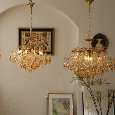 Quarto romântico de Crystal Chandelier Pendant Light Luxury da decoração da casa que janta a sala de visitas